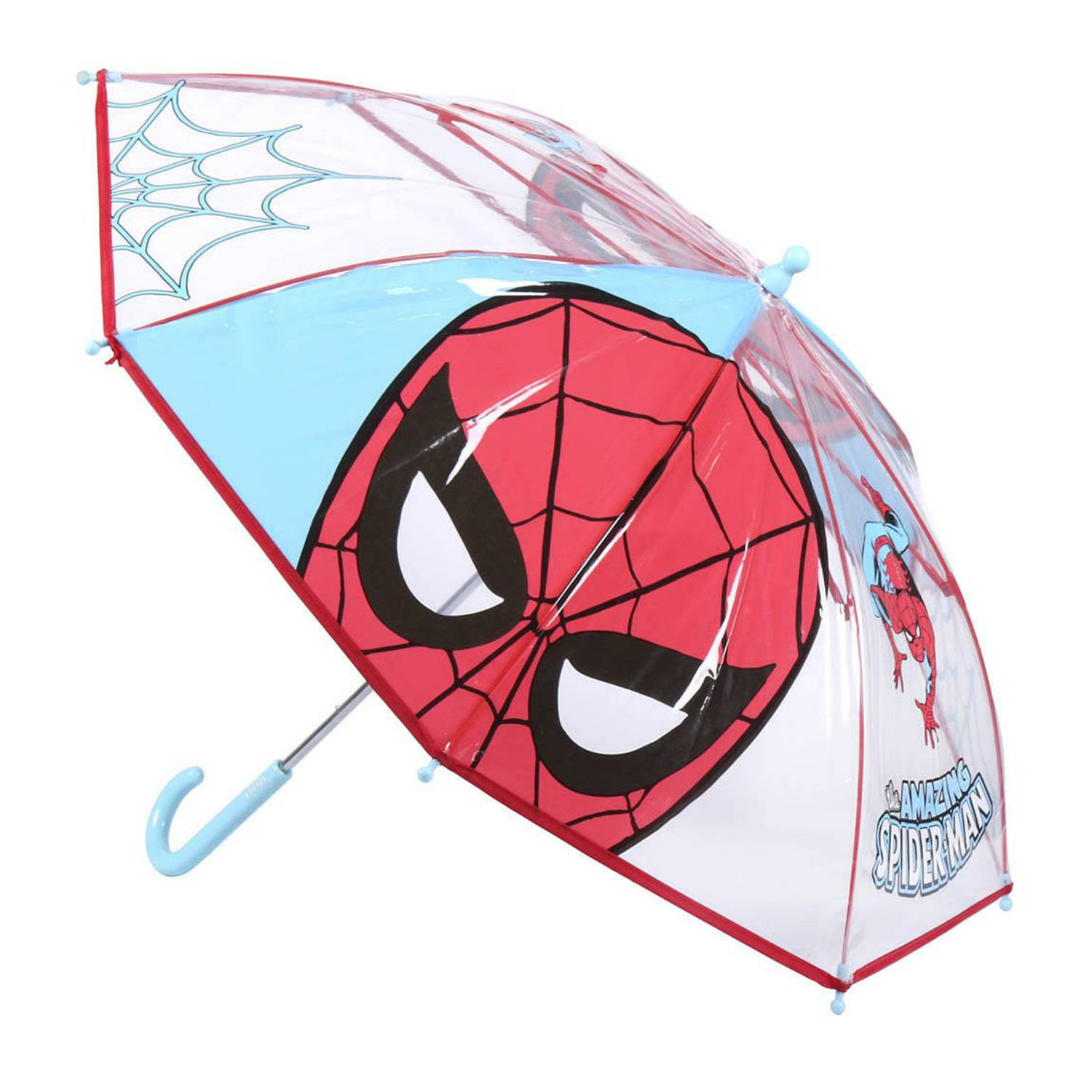 Spiderman paraplu - rood - D66 cm - voor kinderen - regen accessoires