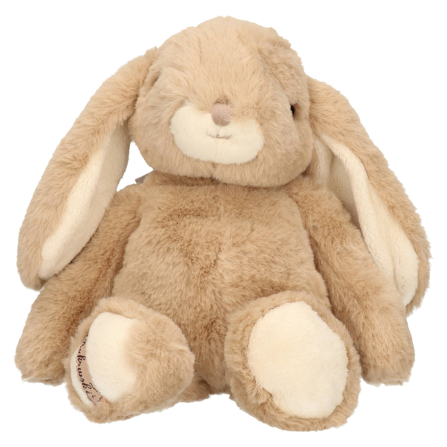 Bukowski pluche konijn knuffeldier - lichtbruin - staand - 25 cm - Luxe kwaliteit knuffels