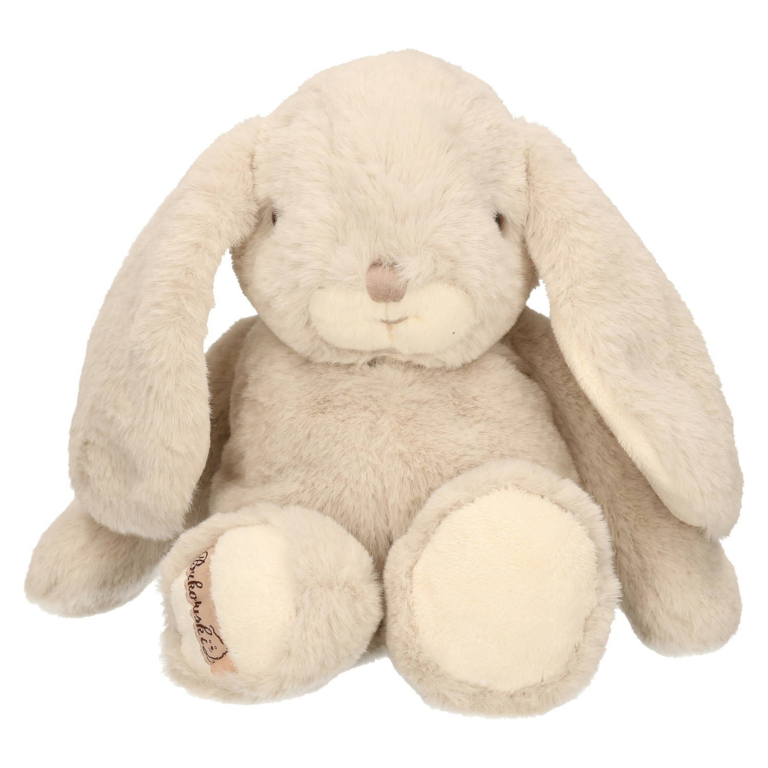 Bukowski pluche konijn knuffeldier - lichtgrijs - staand - 25 cm - Luxe kwaliteit knuffels