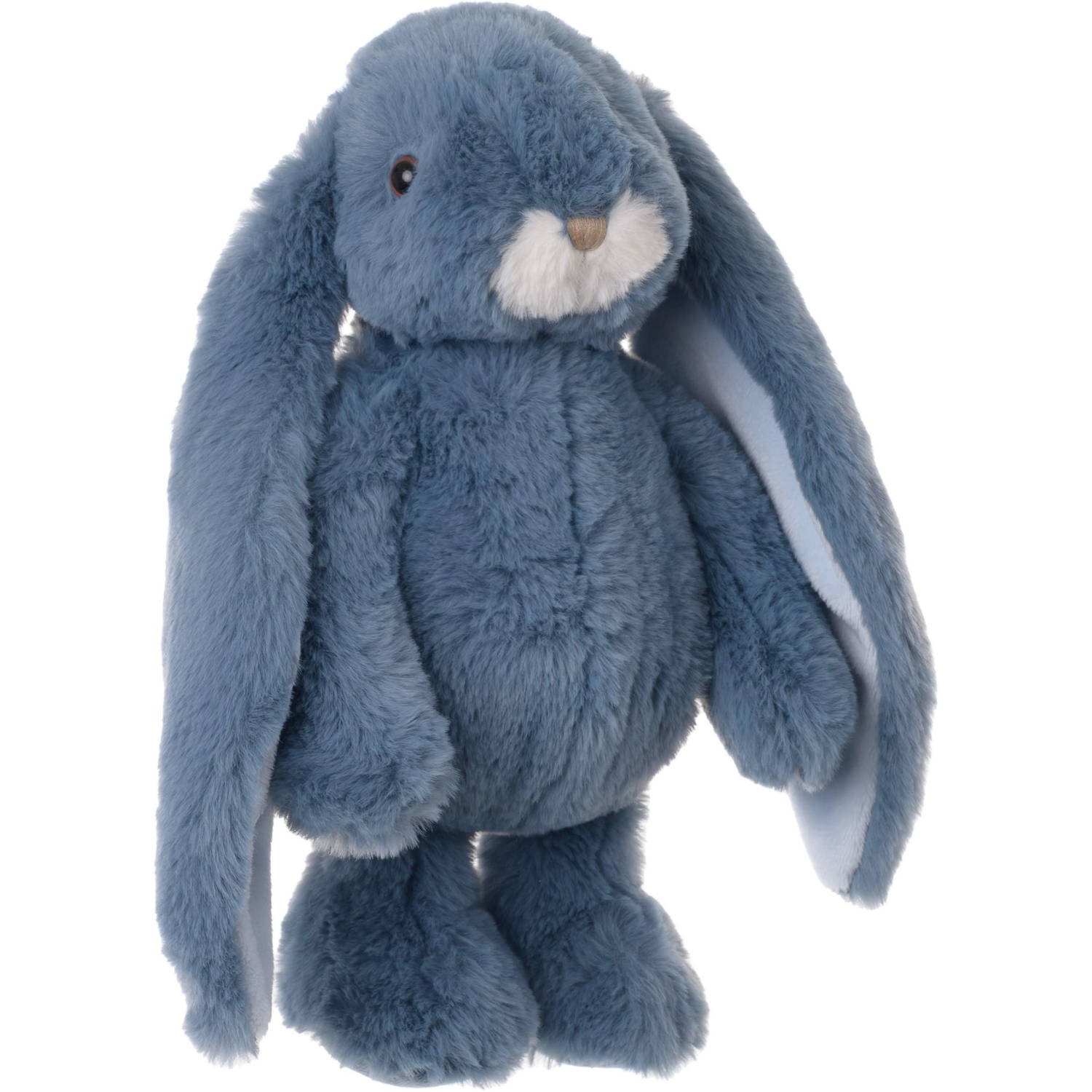 Bukowski pluche konijn knuffeldier - blauw - staand - 40 cm - Luxe kwaliteit knuffels