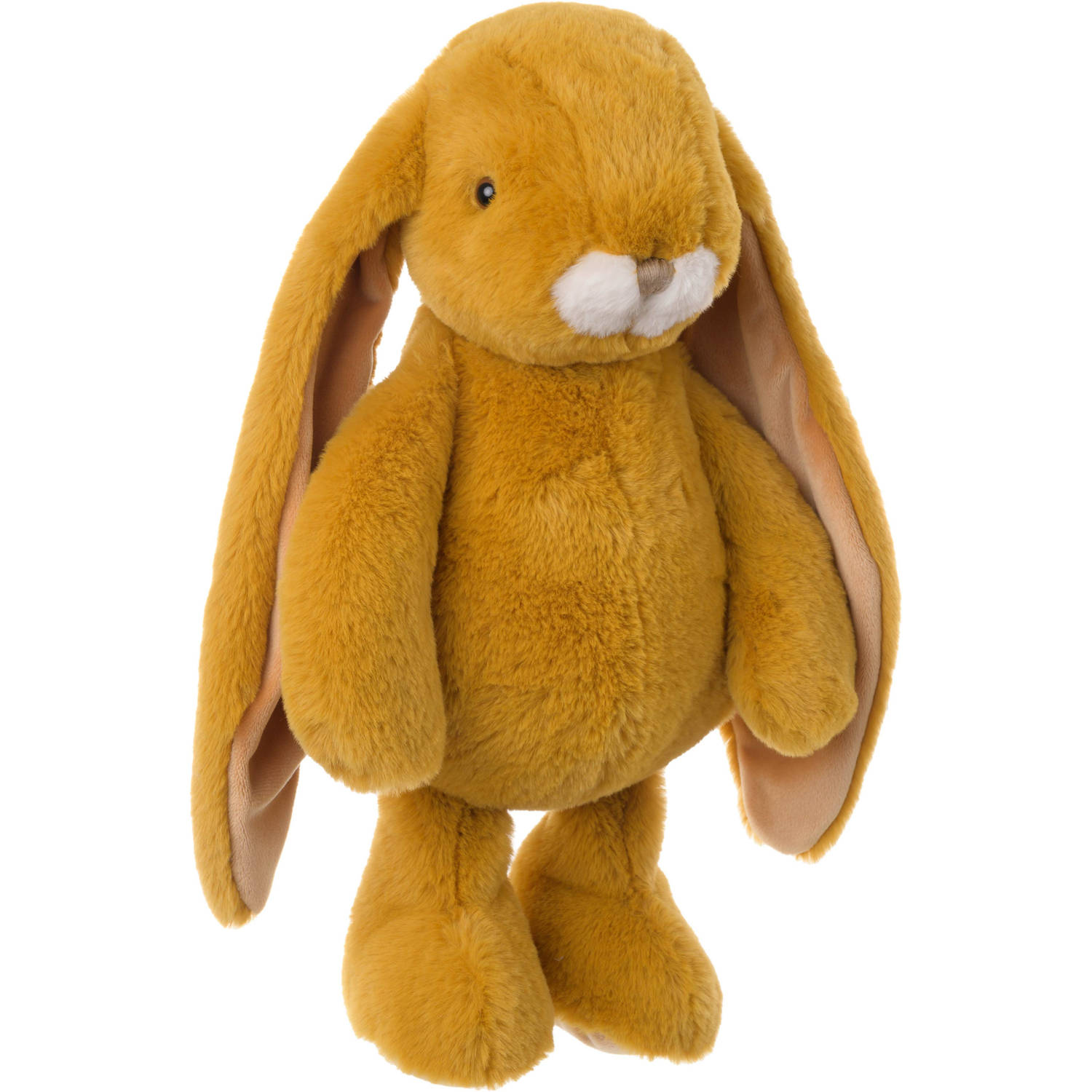 Bukowski pluche konijn knuffeldier - dark okergeel - staand - 40 cm - Luxe kwaliteit knuffels