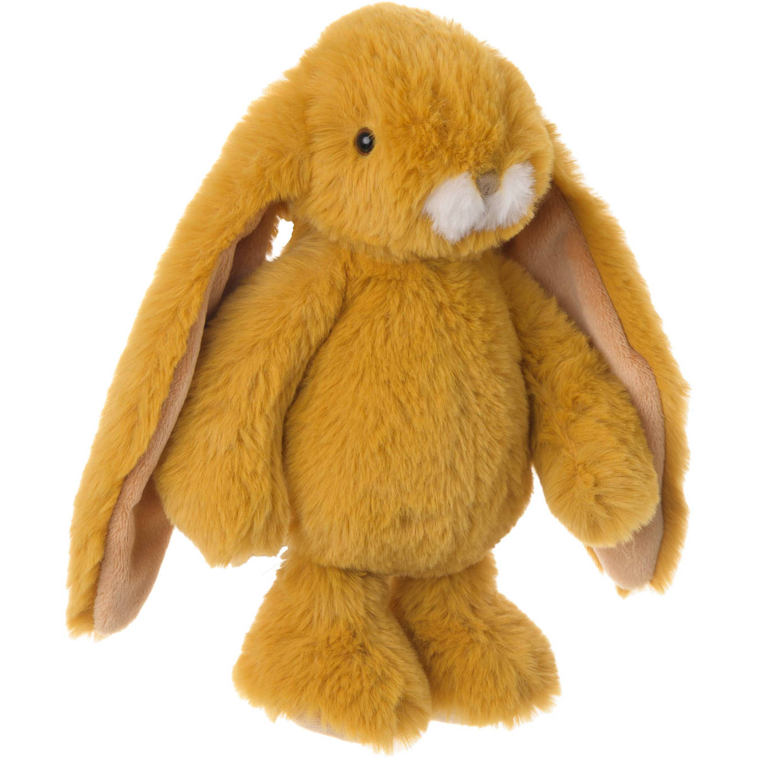 Bukowski pluche konijn knuffeldier - dark okergeel - staand - 22 cm - Luxe kwaliteit knuffels