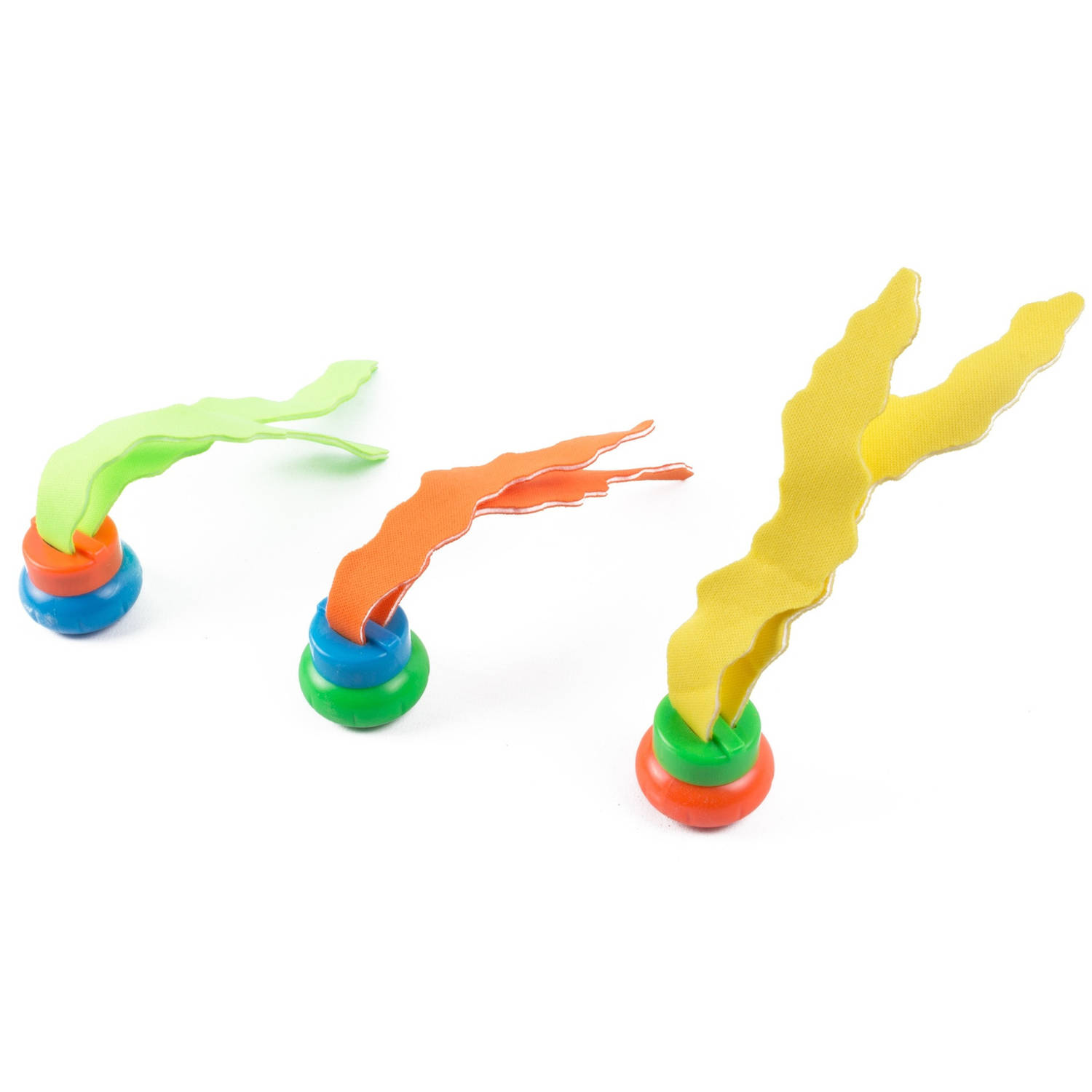 Set van 3x stuks gekleurd zeewier van kunststof - Zwembad speelgoed - Waterspeelgoed - Duikspeelgoed