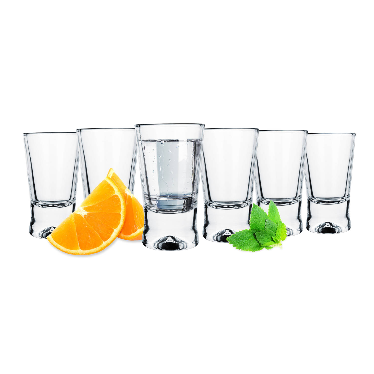 Glasmark Shotglaasjes-borrelglazen Krosno transparant glas 6x stuks 25 ml Drinkglazen
