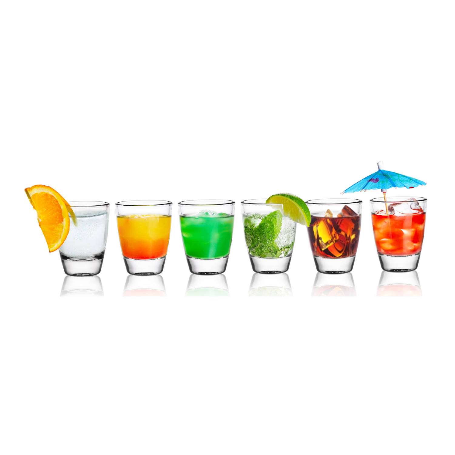 Glasmark Shotglaasjes-borrelglazen Krosno transparant glas 12x stuks 25 ml Drinkglazen