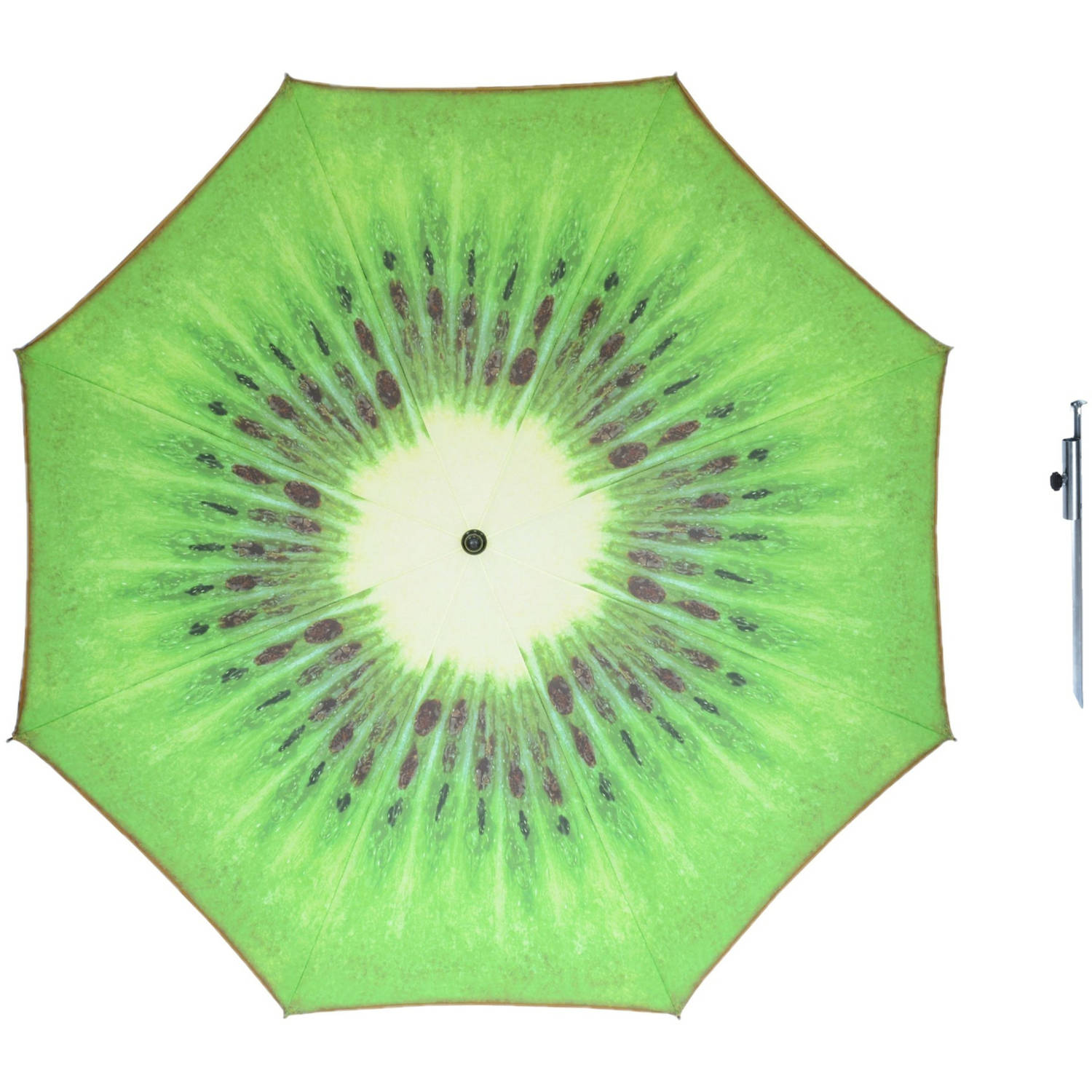 Parasol Kiwi fruit D160 cm incl. draagtas parasolharing 49 cm Parasols