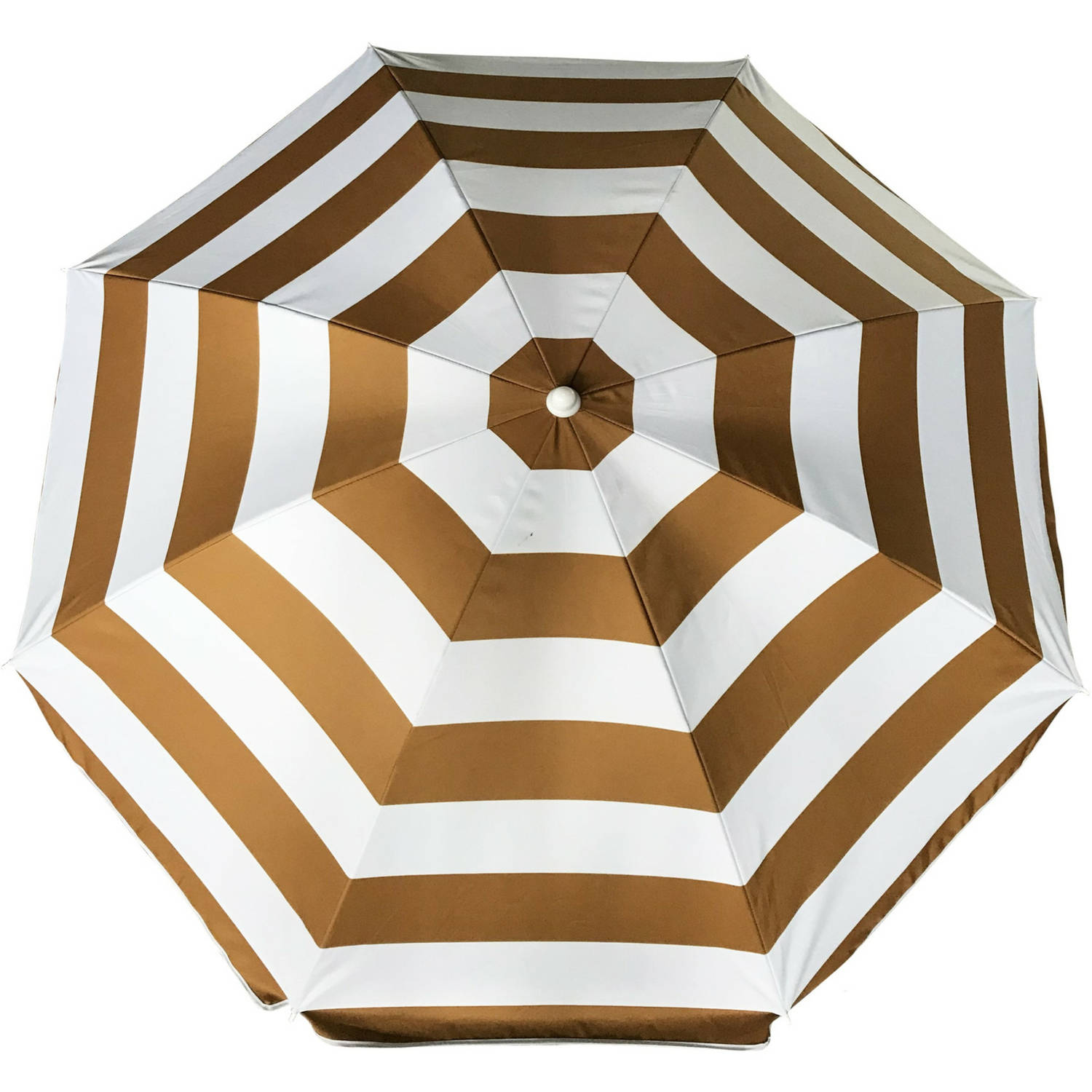 Parasol goud-wit gestreept D180 cm UV-bescherming incl. draagtas Parasols