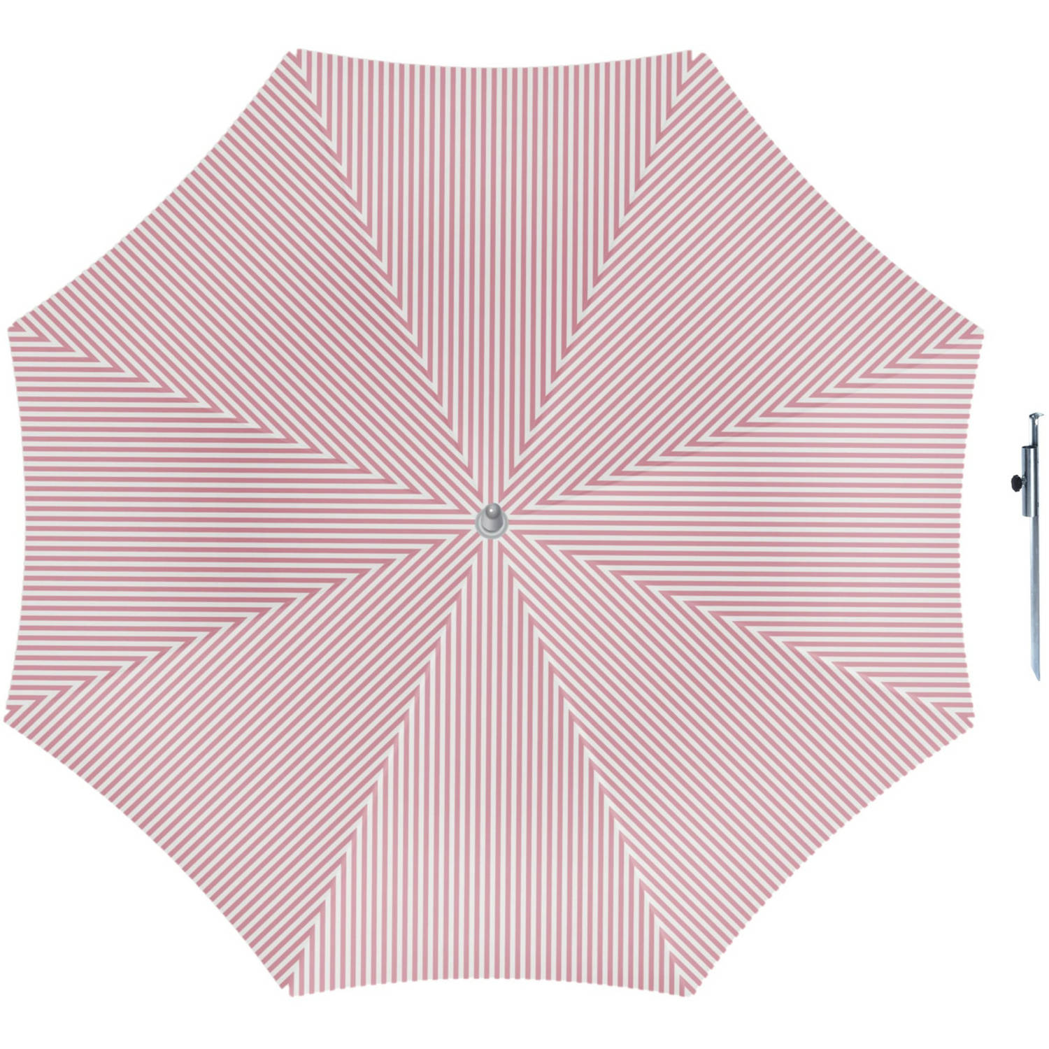 Parasol Rood-wit D160 cm incl. draagtas parasolharing 49 cm Parasols