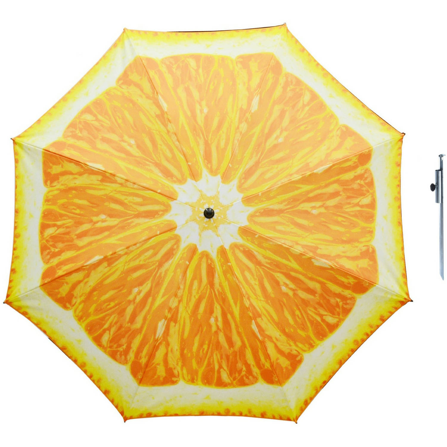 Parasol Sinaasappel fruit D160 cm incl. draagtas parasolharing 49 cm Parasols