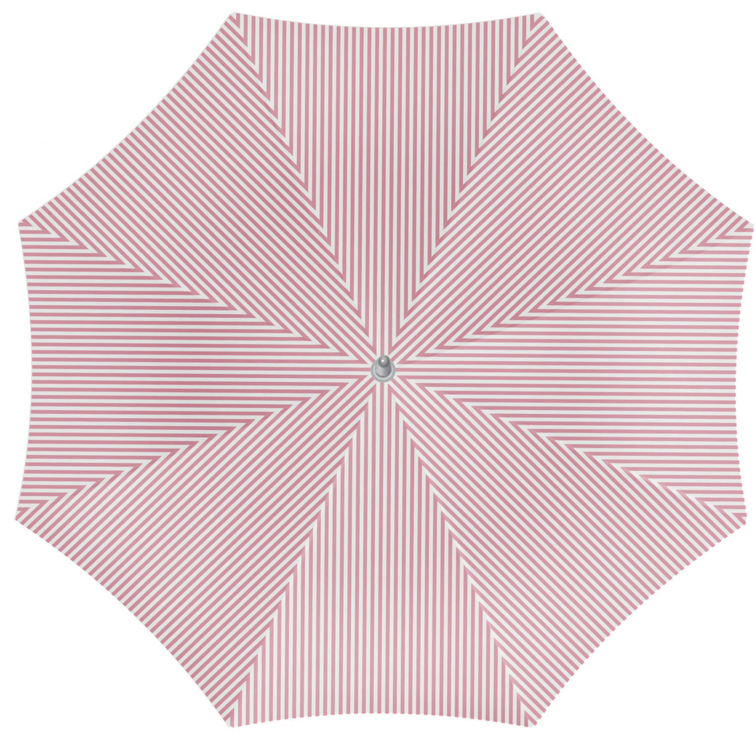 Parasol roze-wit gestreept D180 cm UV-bescherming incl. draagtas Parasols