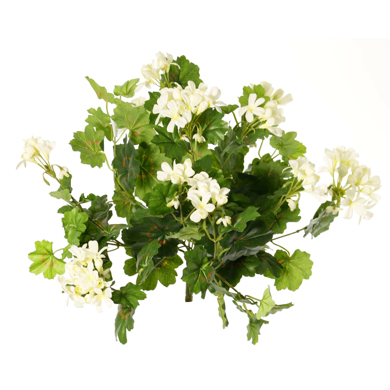 Topart Kunstbloemen boeket Oostenrijkse Geranium wit 40 cm - Kunstplanten met bloemen