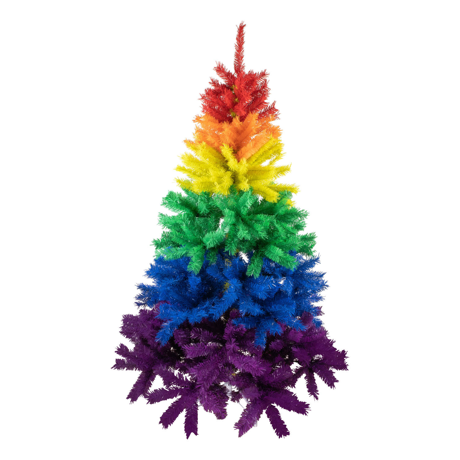 R en W kunst kerstboom regenboog kleuren H170 cmA - kunststof Kunstkerstboom