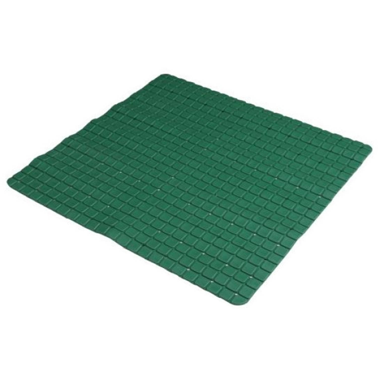 Urban Living Badkamer-douche anti slip mat rubber voor op de vloer groen 55 x 55 cm Badmatjes