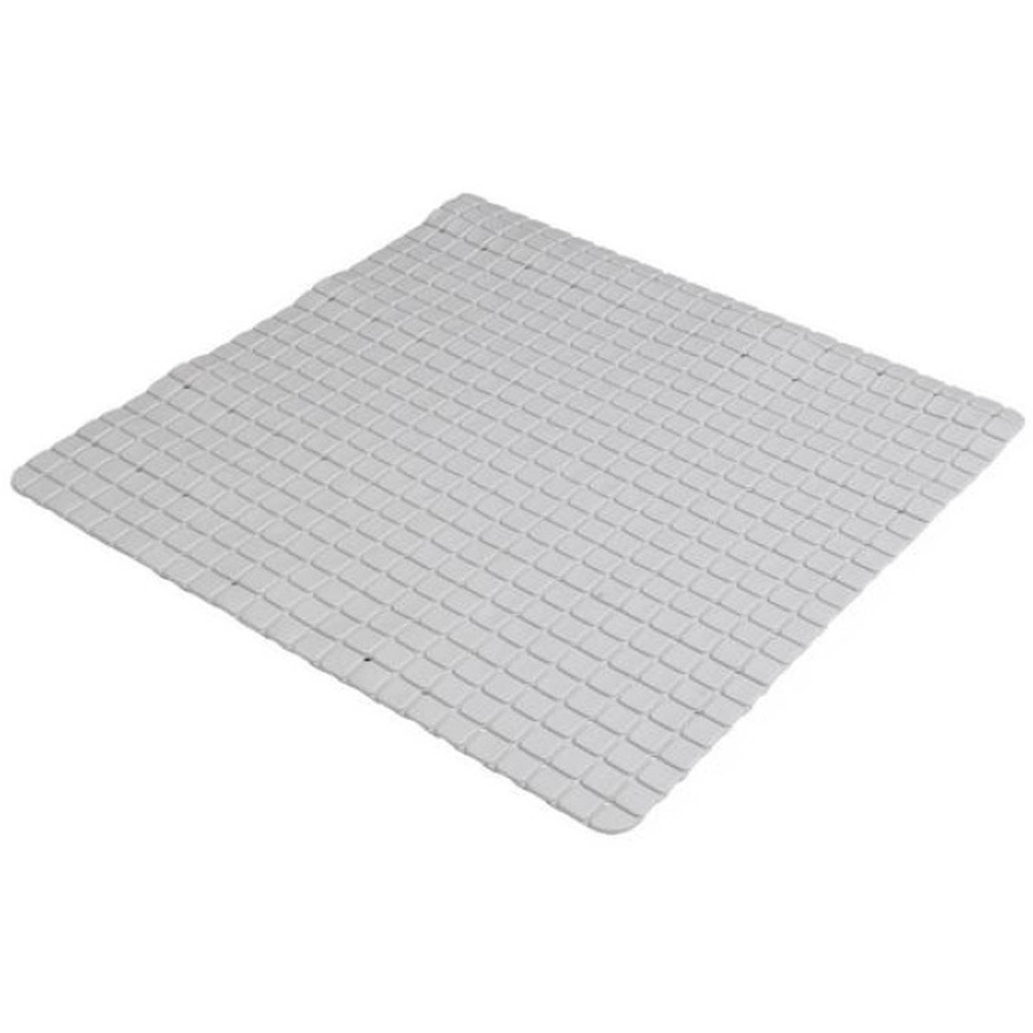 Urban Living Badkamer-douche anti slip mat rubber voor op de vloer steengrijs 55 x 55 cm Badmatjes