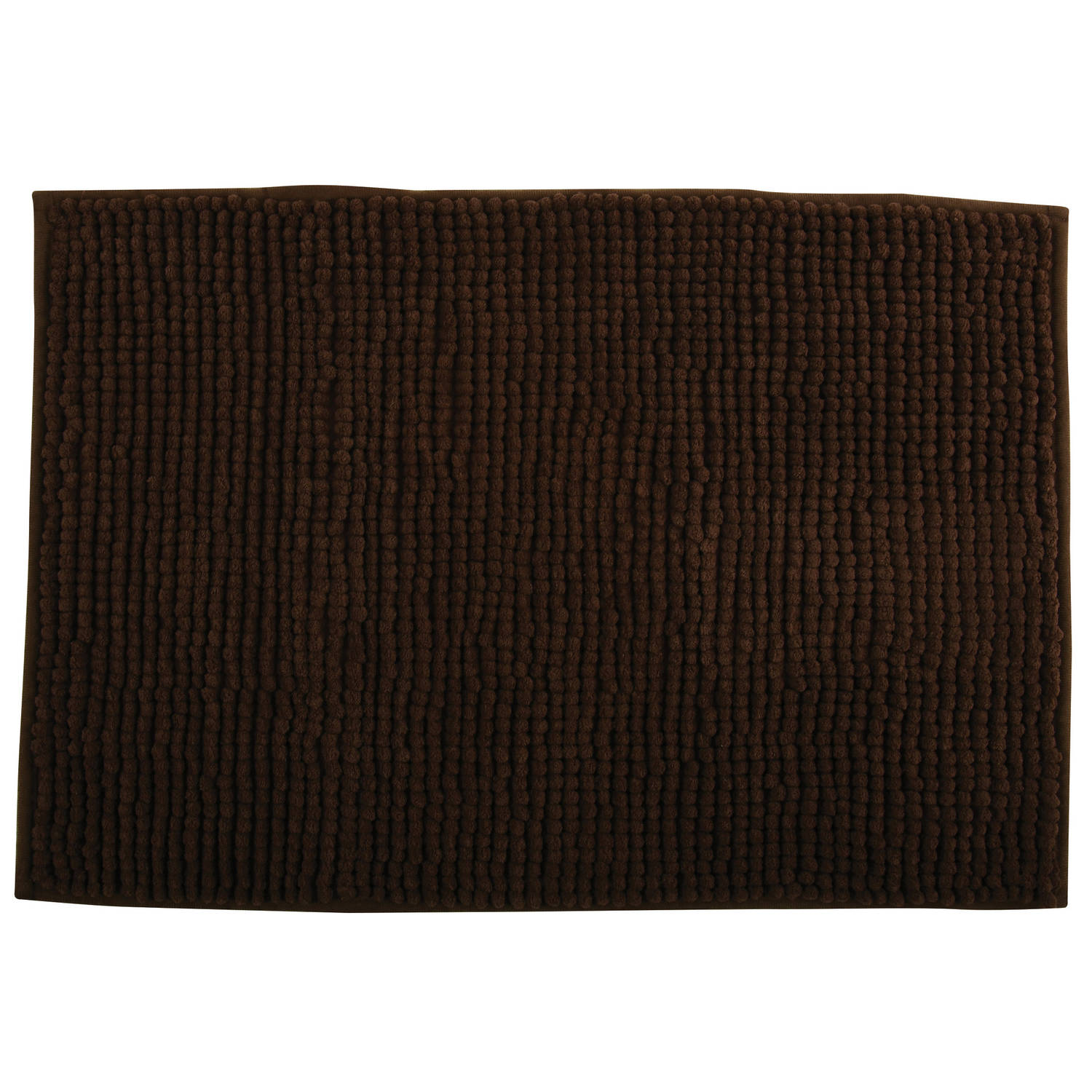 MSV Badkamerkleed-badmat voor op de vloer bruin 60 x 90 cm Microvezel Badmatjes
