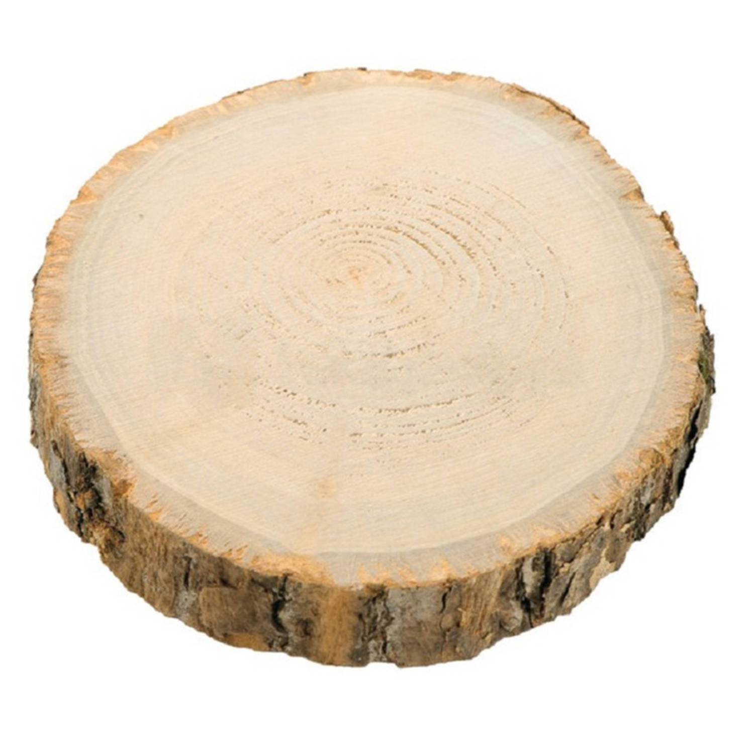 Chaks Kaarsenplateau boomschijf met schors hout D17 x H2 cm rond Kaarsenplateaus