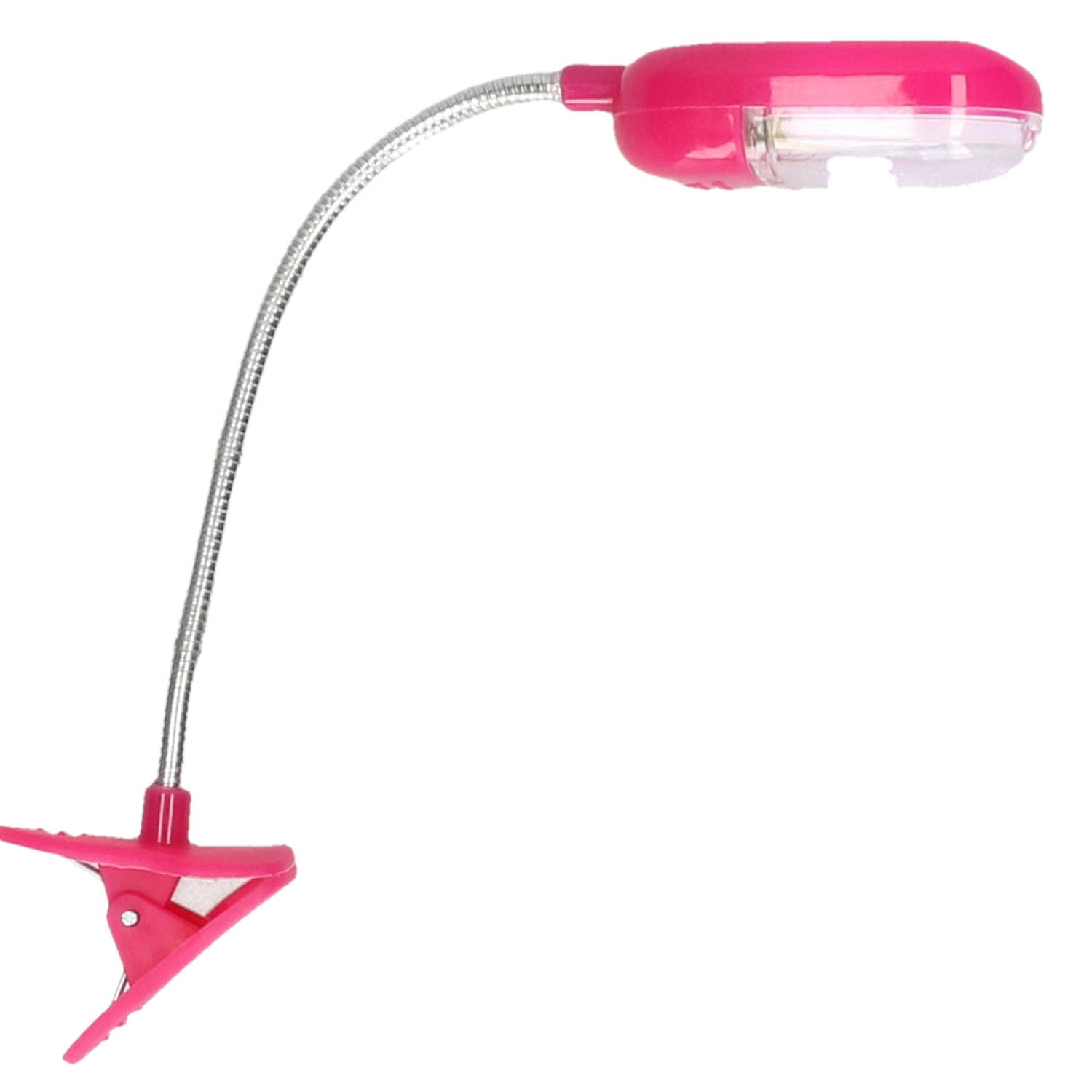 LED Leeslamp met klem roze 25 cm incl. batterijen Klemlampen