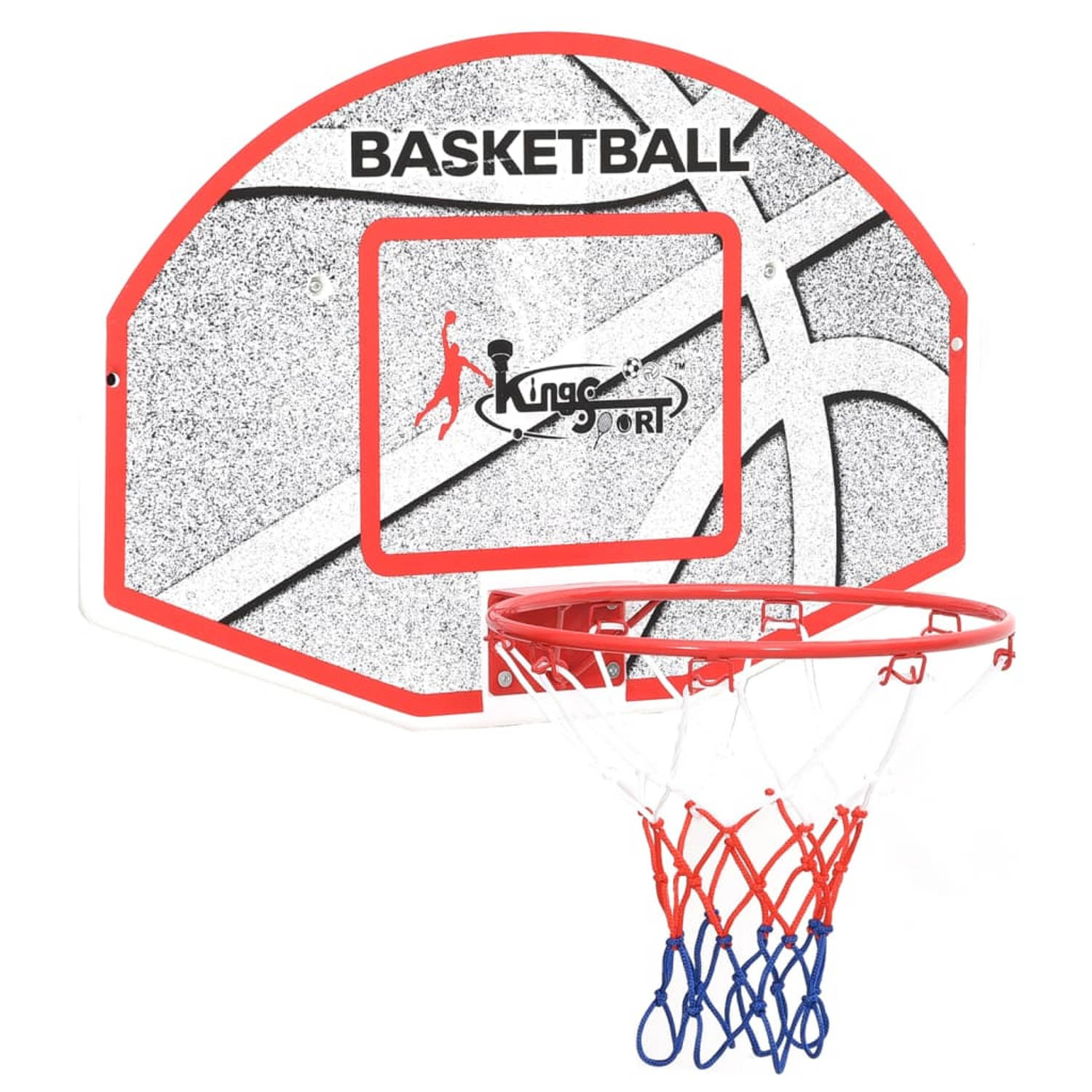 The Living Store Basketbalset - Stevige basketbalset - HDPE - 66x44.5cm - Geschikt voor binnen en buiten