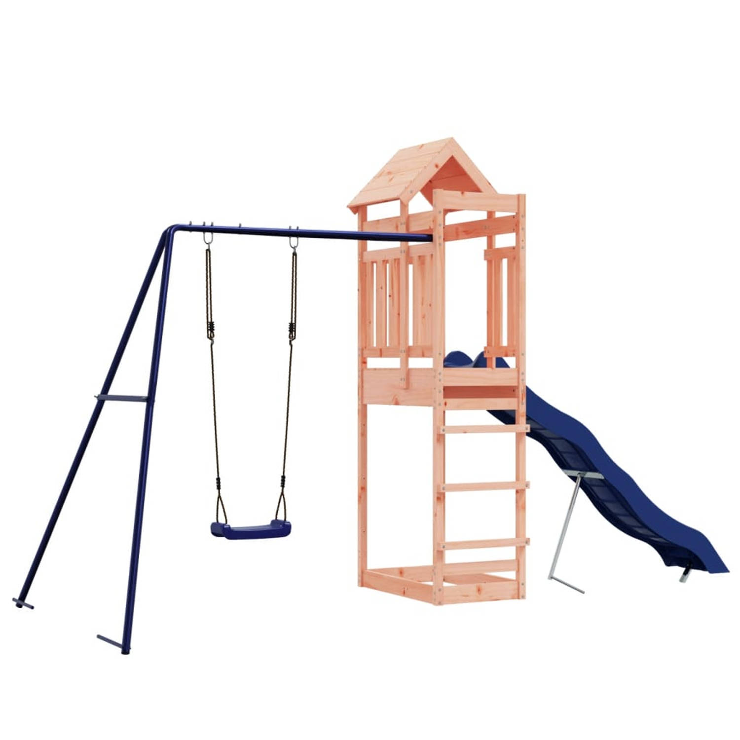 The Living Store Speeltoren - houten kinderspeelset - 422 x 185 x 238 cm - douglashout - stabiel frame - multi-activiteitencentra - veilig ontwerp - eindeloos plezier - 3-8 jaar -