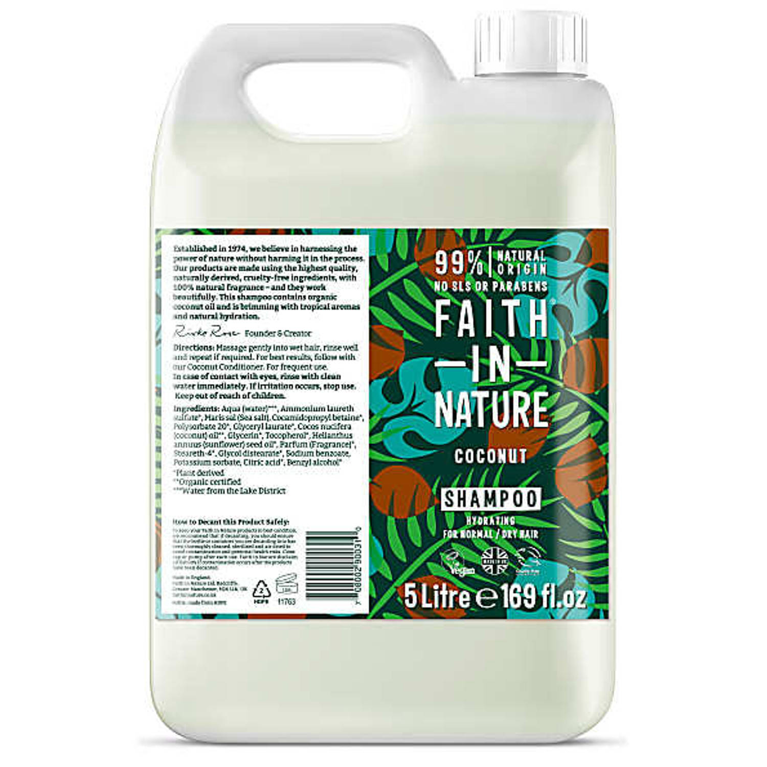 Faith In Nature Coconut Shampoo Navulling 5LT