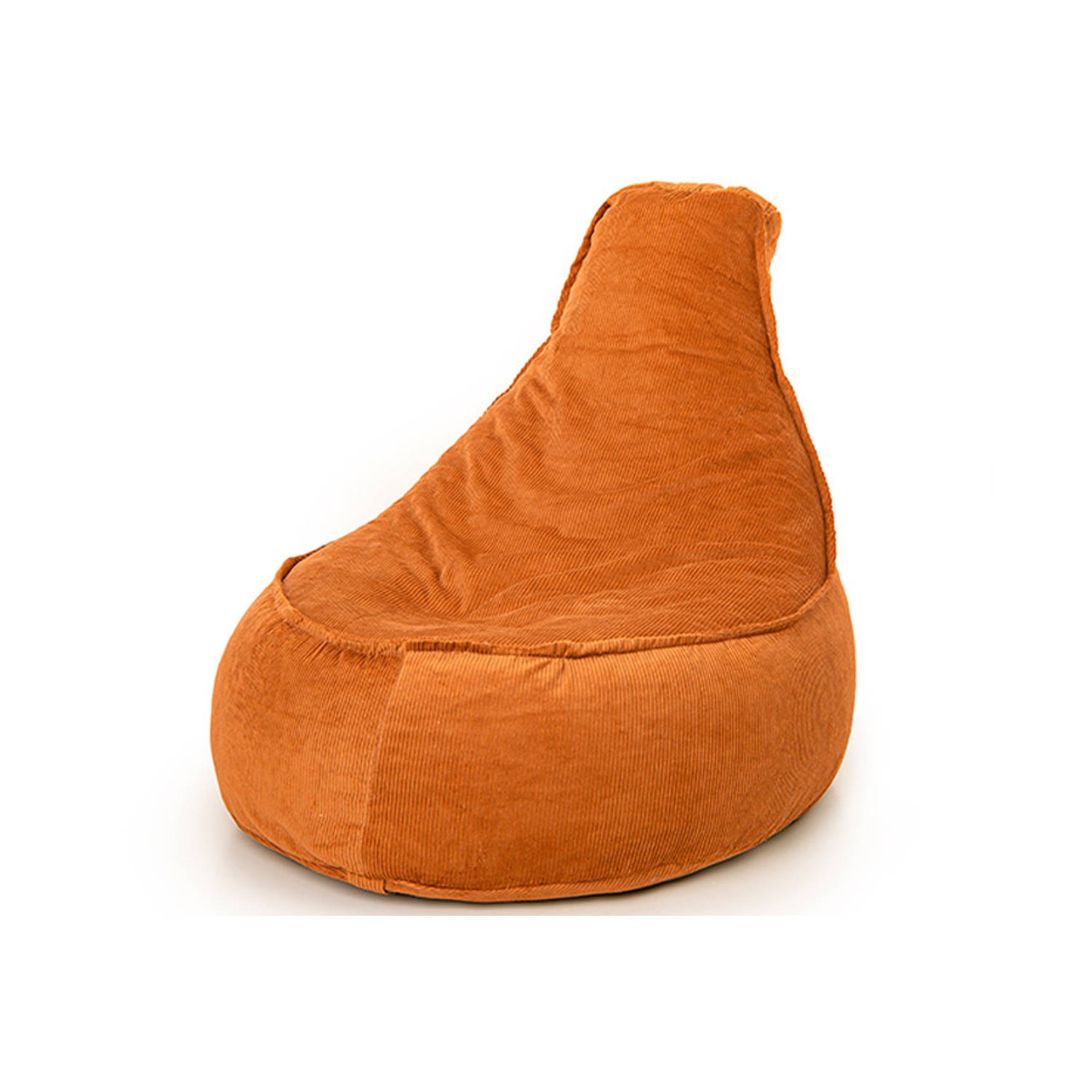 Drop & Sit Stoel Zitzak Ribstof – Orange – 100 Liter – Voor Binnen