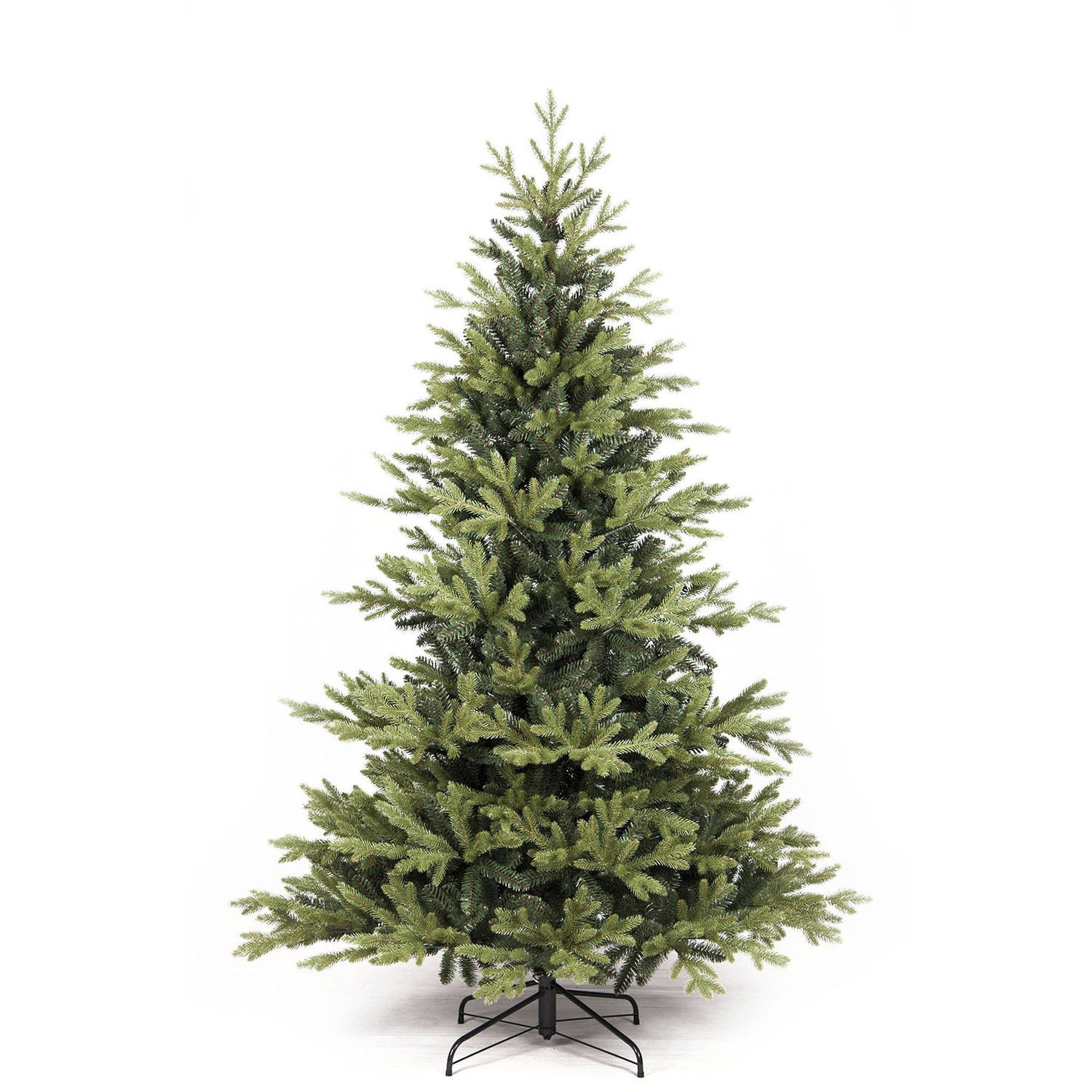 Sherwood kunstkerstboom - 150 cm - groen - Ø 114 cm - 1668 tips - metalen voet