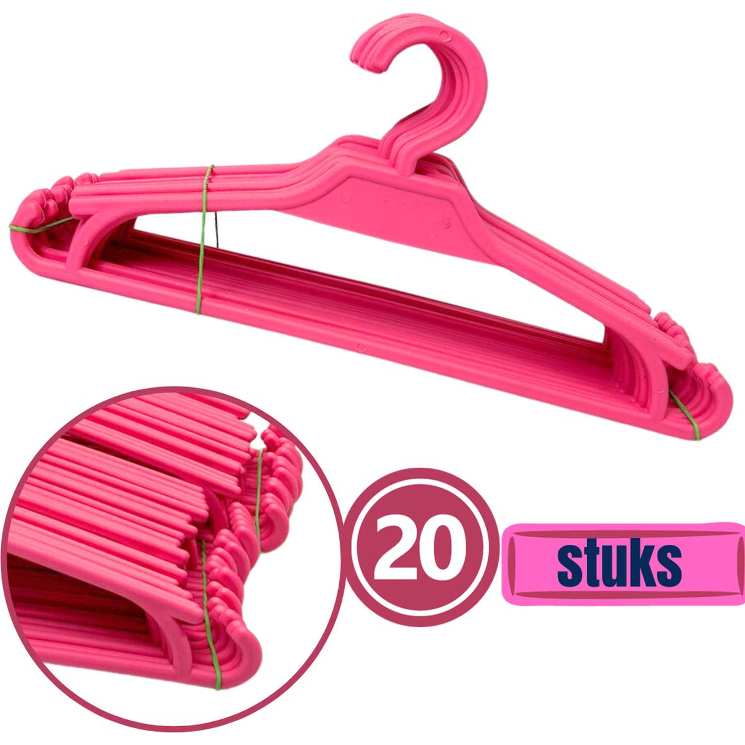 Synx Tools Kinder Kledinghangers Kleerhangers 20 stuks Hanger roze kleurenMix kledinghangers baby ki