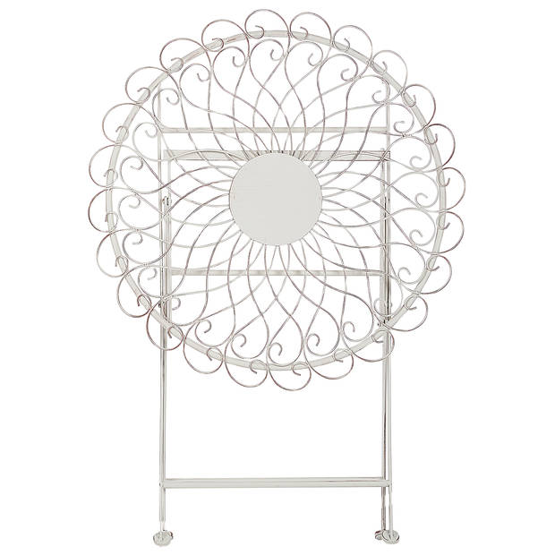 Beliani STIFFE - Tuintafel-Wit-IJzer