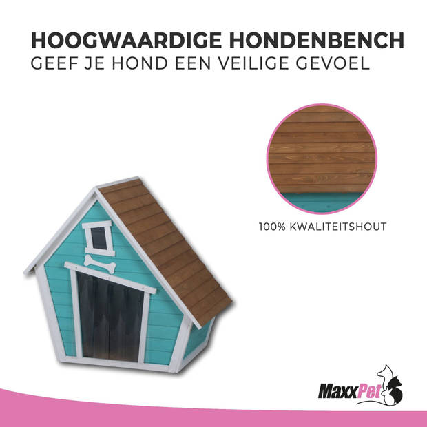 MaxxPet Hondenhok - Hondenhuis - Honden slaaphok - 103x78x100cm