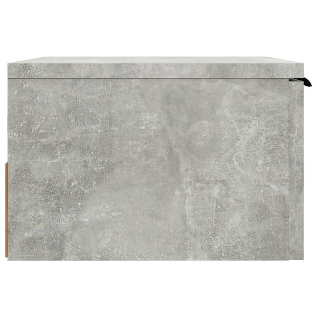 vidaXL Nachtkastjes 2 st wandgemonteerd 34x30x20 cm betongrijs