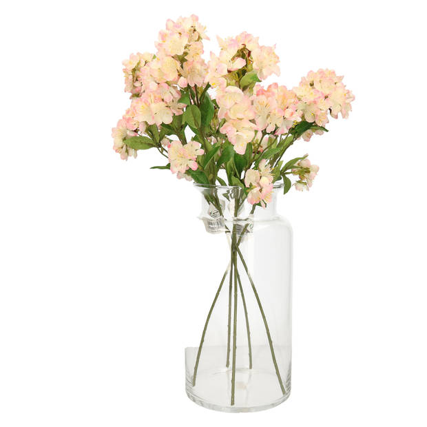 DK Design Bloemenvaas melkbus fles model Milky - transparant glas - D19 x H35 cm - Vazen