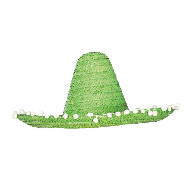 Guirca Mexicaanse Sombrero hoed voor heren - carnaval/verkleed accessoires - groen - Verkleedhoofddeksels