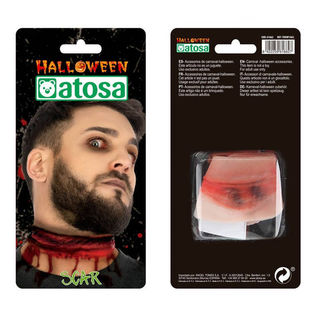 Horror/Halloween verkleed accessoires littekens - nep wond - opplakken op huid - Verkleed tatoeages