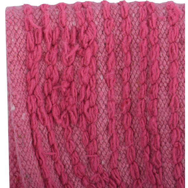 MSV WC/Badkamerkleed/badmat voor op de vloer - fuchsia roze - 45 x 35 cm - Badmatjes