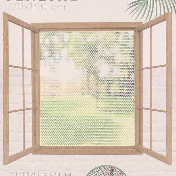 Insecten raam hor/gordijn - klittenband - polyester - 170 x 180 cm - Raamhorren