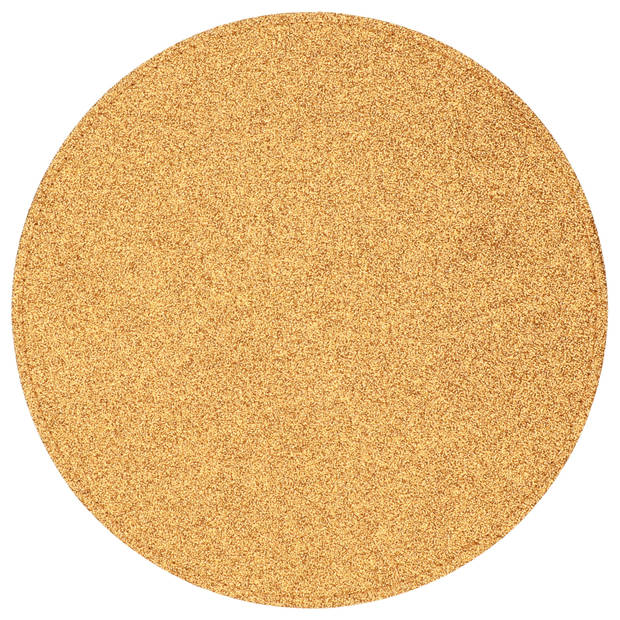 Excellent Houseware placemat - goud - D33 cm - glitter - rond - Placemats