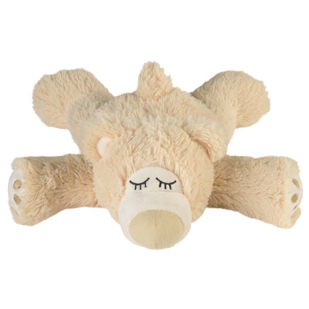 Warmies Warmte/magnetron opwarm knuffel - teddybeer - beige - 30 cm - pittenzak - Opwarmknuffels