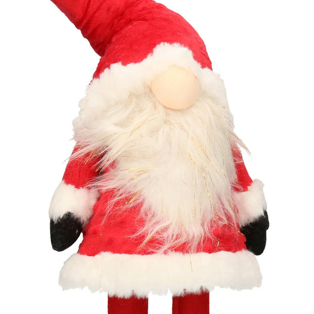 Decoratie pop gnome/kabouter - kerstman pop - 42 cm - Kerstman pop