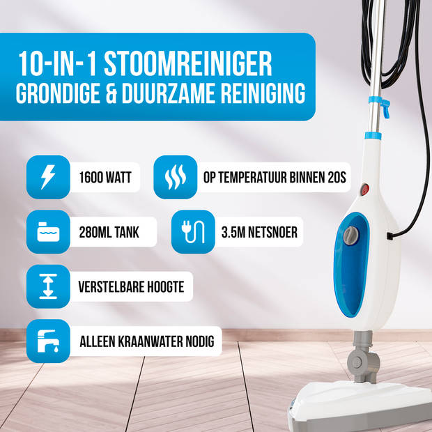 Strex 12 in 1 Stoomreiniger & Handstomer - Tapijtreiniger / Stoom Reinigingsmachine / Vlekkenreiniger - Voor