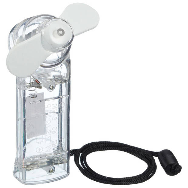 Cepewa Ventilator voor in je hand - 2x - Verkoeling in zomer - 10 cm - Wit - Klein zak formaat model - Handventilatoren