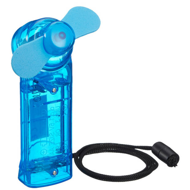 Cepewa Ventilator voor in je hand - 2x - Verkoeling in zomer - 10 cm - Blauw - Klein zak formaat model - Handventilatore