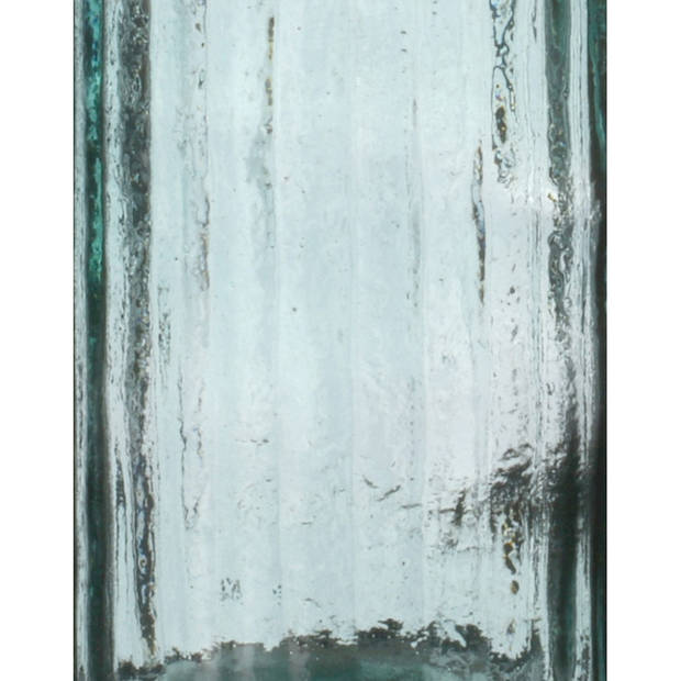 Natural Living Bloemenvaas Stripes - helder transparant - glas - D13 x H34 cm - Vazen
