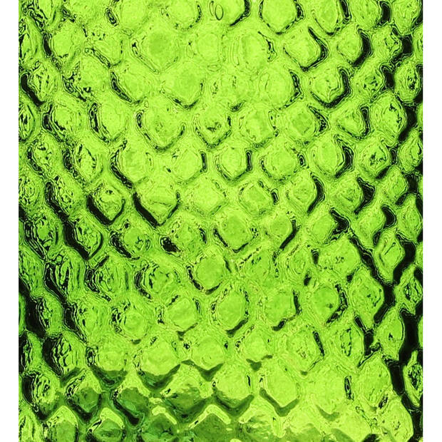 Natural Living Bloemenvaas Scubs Bottle - groen geschubt transparant - glas - D18 x H31 cm - Vazen