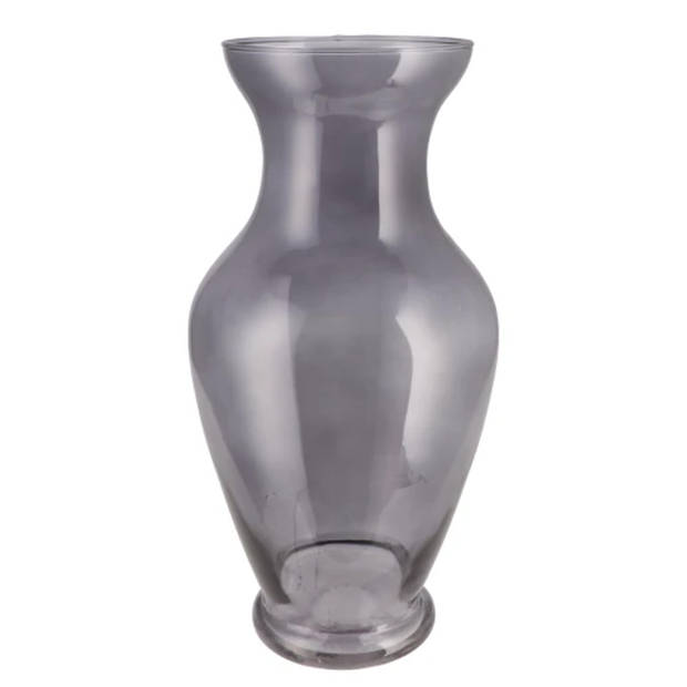 DK Design Bloemenvaas Mira - trompet vaas - smoke glas - D18 x H37 cm - Vazen