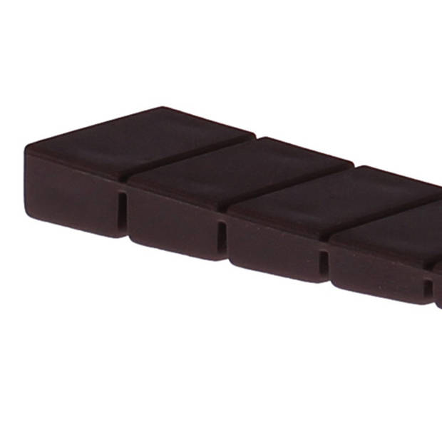 Deltafix Deurwig - 4x - bruin - rubber - 10 x 0,7 cm - deurstopper - Deurstoppers