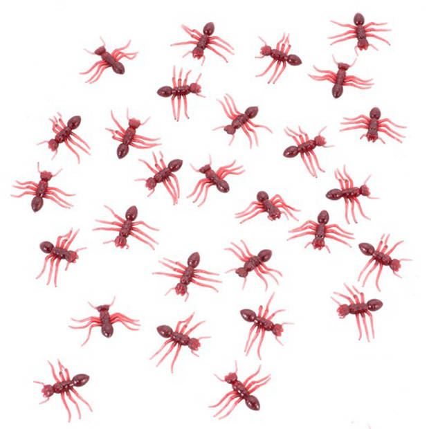 Decoratie mieren - 4 cm - rood/bruin - 20x - horror/griezel decoratie dierenA - Feestdecoratievoorwerp