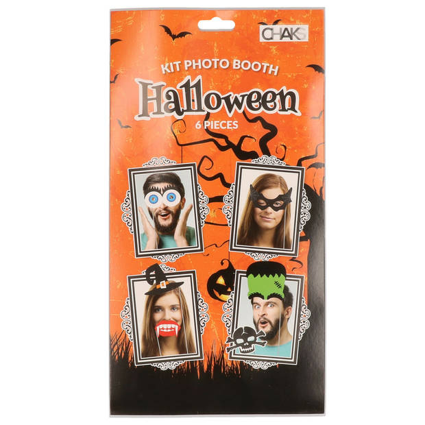 Halloween foto props set - 6-delig - Photobooth accessoiresA - Fotoprops