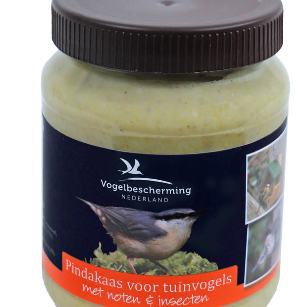 Vogelbescherming Vogelvoer - pindakaas met insecten en noten - 330 gr - Vogelvoer