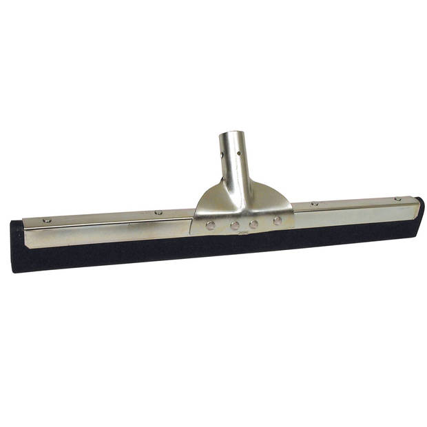 Vloertrekker/douchetrekker voor water metaal/rubber 55 cm met houten steel 130 cm - Vloerwissers
