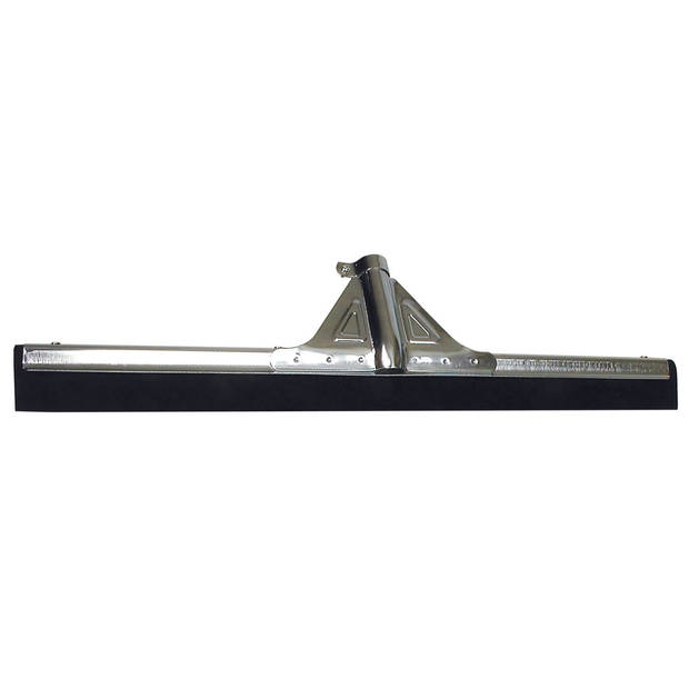 Vloertrekker/douchetrekker voor water metaal/rubber 100 cm met houten steel 150 cm - Vloerwissers